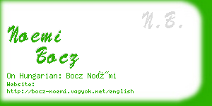 noemi bocz business card